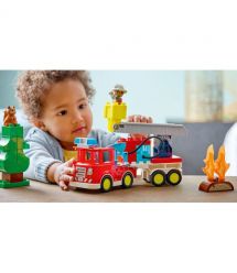 LEGO Конструктор LEGO DUPLO Town Пожежна машина зі шлангом і пожежником