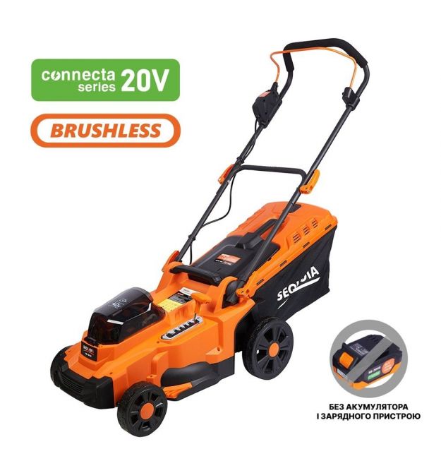 SEQUOIA Газонокосарка акумуляторна SEQUOIA SBL4037B-E2W 40В(20В+20В) 37см 35л 25-75мм 11.65кг без АКБ та ЗП