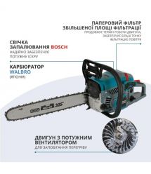 Könner & Söhnen Пила бензиновая KS CS31G-20-1 50см 54.5см3 5.6кг