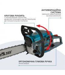 Könner & Söhnen Пила бензиновая KS CS31G-16-1 40см 54.5см3 5.6кг