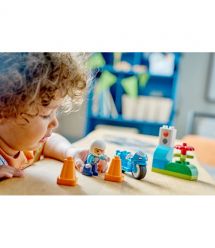 LEGO Конструктор LEGO DUPLO Town Синій поліцейський мотоцикл