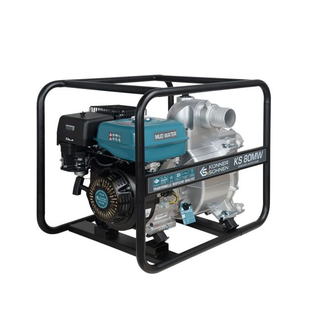 Könner & Söhnen Мотопомпа бензиновая KS 80MW 1000л/мин 9.0л.с 60кг