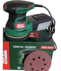 ZENIT Шліфмашина ексцентрикова Зеніт ЗШО-450 Р 450Вт 125мм 5000-12000об/хв 1.6кг