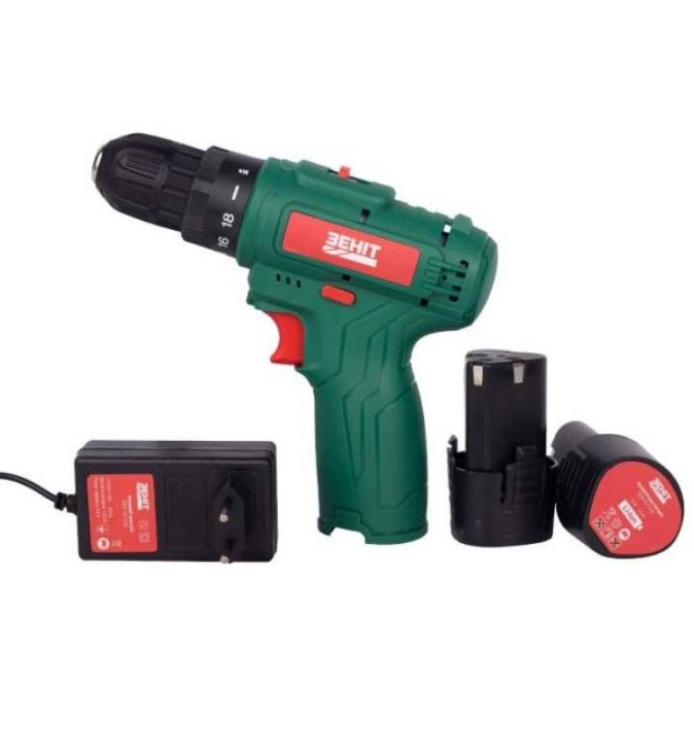 ZENIT Шурупокрут-дриль акумуляторний Зеніт ЗША-12/15 S2 12В 2х1.5А·год 18Нм 350·1350об/хв 1кг кейс