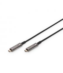 Digitus Кабель USB-C UHD 4K, AOC hybrid-fiber, type C M/M, 10м, черный