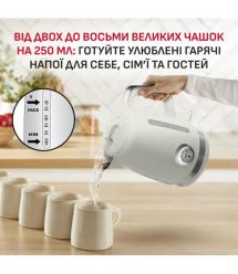 Tefal Tefal electric kettle Soleil+, 1.7L, Strix, plastic, beige