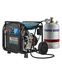 Könner & Söhnen Генератор газобензиновый инверторный KS 8100iEG 1/3, 230/400В, 8-8.5кВт, электростартер, 68кг