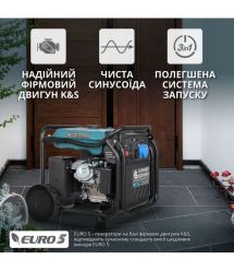 Könner & Söhnen Генератор газобензиновый инверторный KS 8100iEG 1/3, 230/400В, 8-8.5кВт, электростартер, 68кг