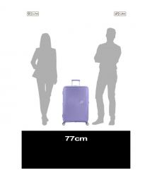 American Tourister Валіза American Tourister, Soundbox, поліпропілен, велика, 77см, 97/110л, TSA, 4 колеса, EXP, лавандовий