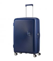 American Tourister Валіза American Tourister, Soundbox, поліпропілен, велика, 77см, 97/110л, TSA, 4 колеса, EXP, темно-синій