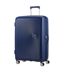 American Tourister Валіза American Tourister, Soundbox, поліпропілен, велика, 77см, 97/110л, TSA, 4 колеса, EXP, темно-синій