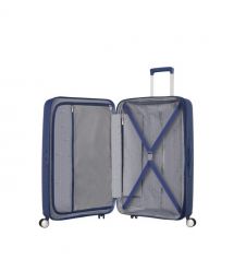 American Tourister Валіза American Tourister, Soundbox, поліпропілен, велика, 77см, 97/110л, TSA, 4 колеса, EXP, темно-синій
