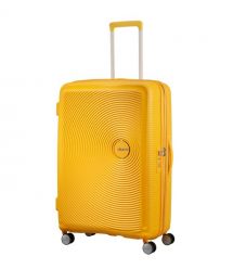 American Tourister Валіза American Tourister, Soundbox, поліпропілен, велика, 77см, 97/110л, TSA, 4 колеса, EXP, жовтий
