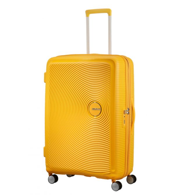 American Tourister Валіза American Tourister, Soundbox, поліпропілен, велика, 77см, 97/110л, TSA, 4 колеса, EXP, жовтий