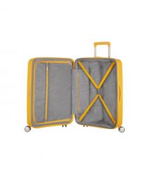 American Tourister Валіза American Tourister, Soundbox, поліпропілен, велика, 77см, 97/110л, TSA, 4 колеса, EXP, жовтий