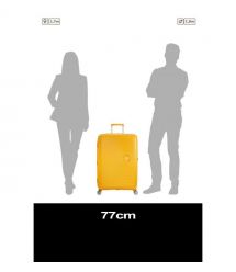 American Tourister Валіза American Tourister, Soundbox, поліпропілен, велика, 77см, 97/110л, TSA, 4 колеса, EXP, жовтий