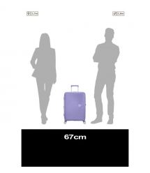 American Tourister Валіза American Tourister, Soundbox, поліпропілен, середня, 67см, 71.5/81л, TSA, 4 колеса, EXP, лавандовий