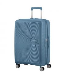 American Tourister Валіза American Tourister, Soundbox, поліпропілен, середня, 67см, 71.5/81л, TSA, 4 колеса, EXP, сіро-синій