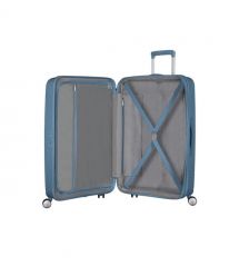 American Tourister Валіза American Tourister, Soundbox, поліпропілен, середня, 67см, 71.5/81л, TSA, 4 колеса, EXP, сіро-синій