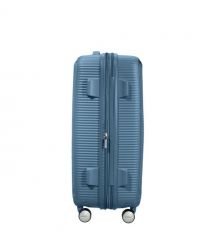 American Tourister Валіза American Tourister, Soundbox, поліпропілен, середня, 67см, 71.5/81л, TSA, 4 колеса, EXP, сіро-синій