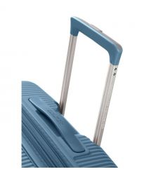 American Tourister Валіза American Tourister, Soundbox, поліпропілен, середня, 67см, 71.5/81л, TSA, 4 колеса, EXP, сіро-синій