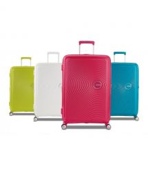 American Tourister Валіза American Tourister, Soundbox, поліпропілен, середня, 67см, 71.5/81л, TSA, 4 колеса, EXP, сіро-синій