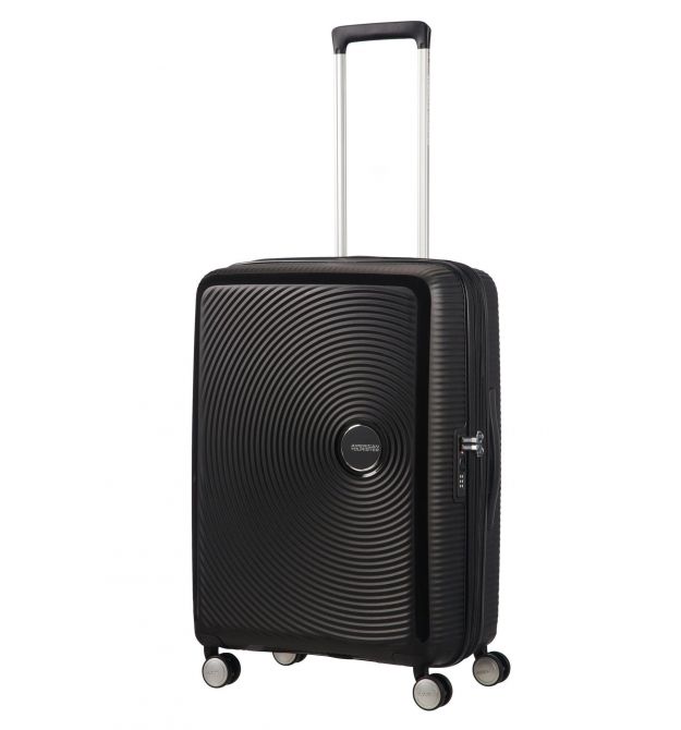 American Tourister Валіза American Tourister, Soundbox, поліпропілен, середня, 67см, 71.5/81л, TSA, 4 колеса, EXP, чорний