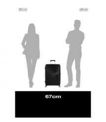 American Tourister Валіза American Tourister, Soundbox, поліпропілен, середня, 67см, 71.5/81л, TSA, 4 колеса, EXP, чорний