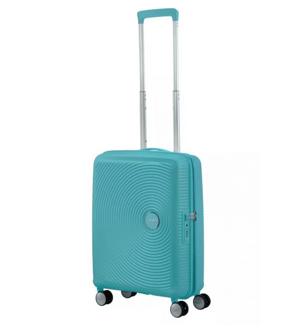 American Tourister Валіза American Tourister, Soundbox, поліпропілен, мала, 55см, 35.5/41л, TSA, 4 колеса, EXP, бірюзовий