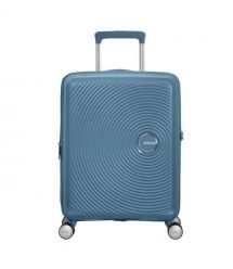 American Tourister Валіза American Tourister, Soundbox, поліпропілен, мала, 55см, 35.5/41л, TSA, 4 колеса, EXP, сіро-синій