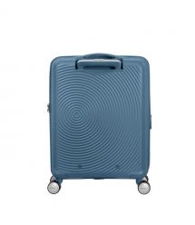 American Tourister Валіза American Tourister, Soundbox, поліпропілен, мала, 55см, 35.5/41л, TSA, 4 колеса, EXP, сіро-синій