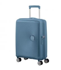 American Tourister Валіза American Tourister, Soundbox, поліпропілен, мала, 55см, 35.5/41л, TSA, 4 колеса, EXP, сіро-синій