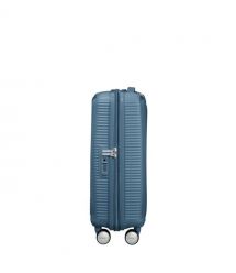 American Tourister Валіза American Tourister, Soundbox, поліпропілен, мала, 55см, 35.5/41л, TSA, 4 колеса, EXP, сіро-синій