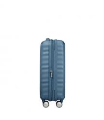 American Tourister Валіза American Tourister, Soundbox, поліпропілен, мала, 55см, 35.5/41л, TSA, 4 колеса, EXP, сіро-синій