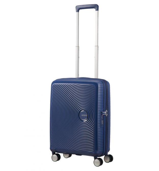 American Tourister Валіза American Tourister, Soundbox, поліпропілен, мала, 55см, 35.5/41л, TSA, 4 колеса, EXP, темно-синій