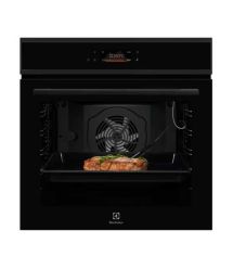 Electrolux Духовой шкаф электрический, 72л, A+, дисплей, конвекция, пиролиз, телескопические направляющие, черный