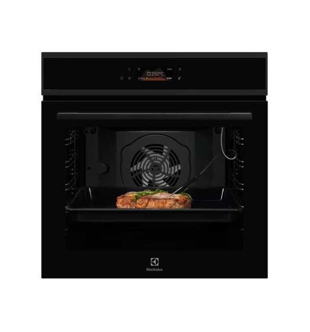 Electrolux Духовой шкаф электрический, 72л, A+, дисплей, конвекция, пиролиз, телескопические направляющие, черный