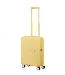 American Tourister Валіза American Tourister, Soundbox, поліпропілен, мала, 55см, 35.5/41л, TSA, 4 колеса, EXP, пастельно-жовтий