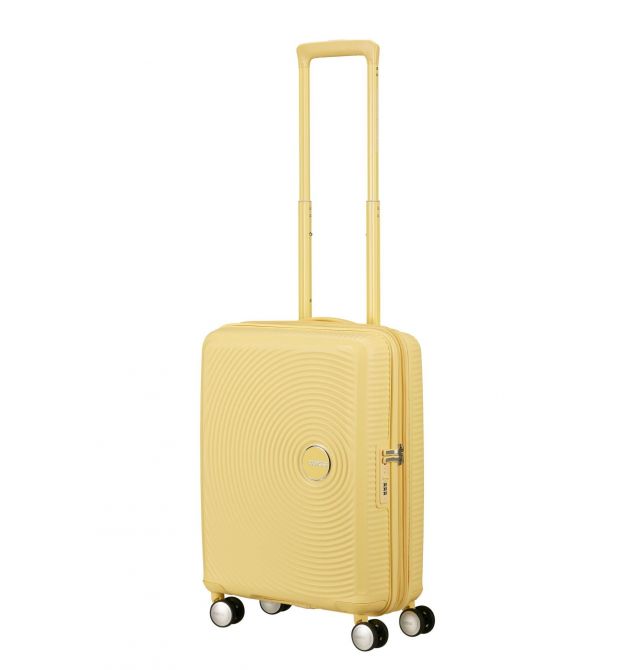 American Tourister Валіза American Tourister, Soundbox, поліпропілен, мала, 55см, 35.5/41л, TSA, 4 колеса, EXP, пастельно-жовтий