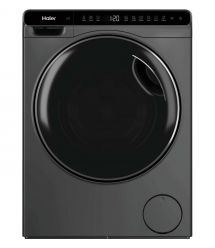 Haier Стиральная машина фронтальная, 5кг, 1200, A, 42/3см, дисплей, инвертор, люк черный, Wi-Fi, высота 70см, серебристый