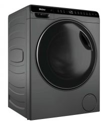 Haier Стиральная машина фронтальная, 5кг, 1200, A, 42/3см, дисплей, инвертор, люк черный, Wi-Fi, высота 70см, серебристый