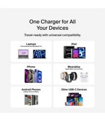 Belkin Зарядний пристрій мережевий Belkin 70Вт 2хUSB-С/USB-A GAN PD PPS, білий