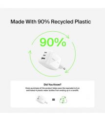 Belkin Зарядний пристрій мережевий Belkin 70Вт 2хUSB-С/USB-A GAN PD PPS, білий