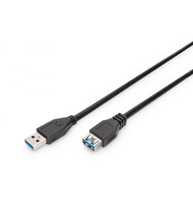 Digitus Кабель USB 3.0 (AM/AF) 3.0м, черный