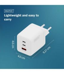 Digitus Зарядное устройство GaN 2хUSB-C, 1хUSB-A, 100W