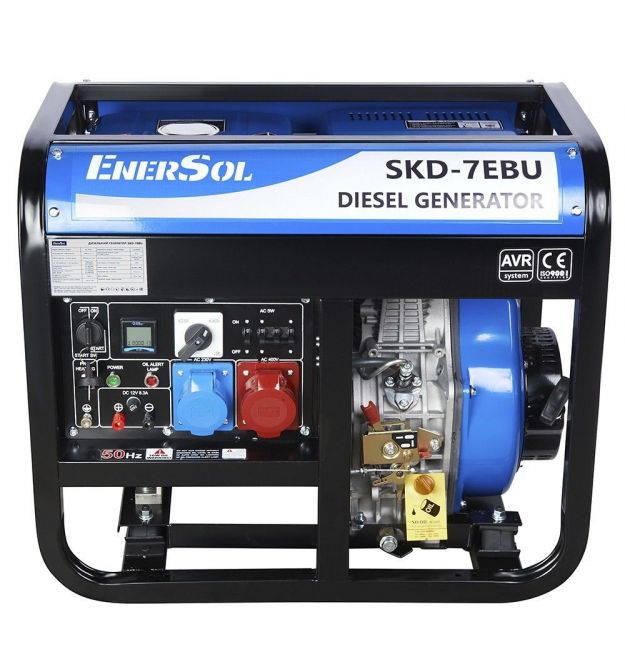 EnerSol Генератор дизельный, 6.5 кВт, одно/трьохфазный, 119 кг