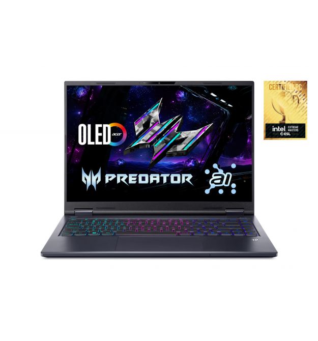 Acer Ноутбук Predator Helios Neo 14 PHN14-71 14.5" 2.8K OLED, Intel U9-285H, 32GB, F2TB, NVD5070-8, Lin, черный