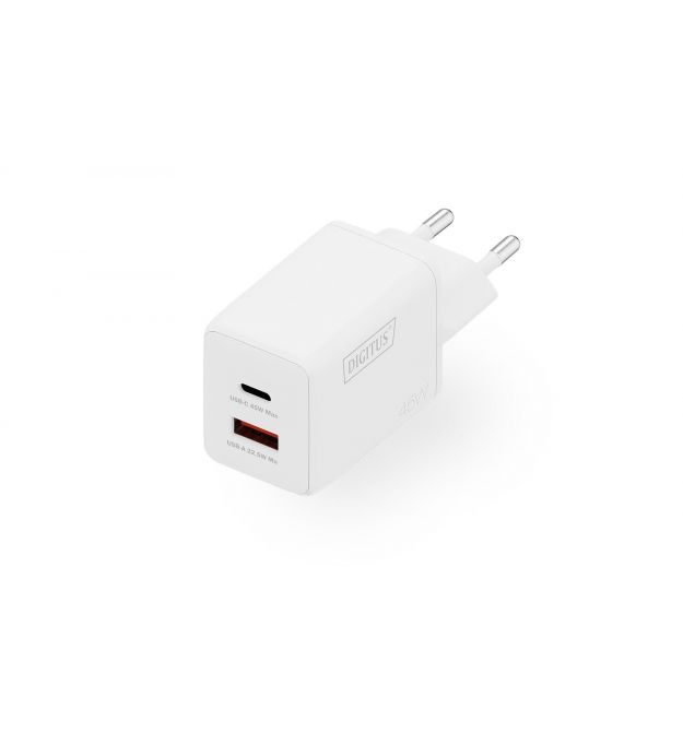 Digitus Зарядное устройство GaN 1хUSB-C, 1хUSB-A, 45W