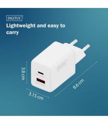 Digitus Зарядное устройство GaN 1хUSB-C, 1хUSB-A, 45W