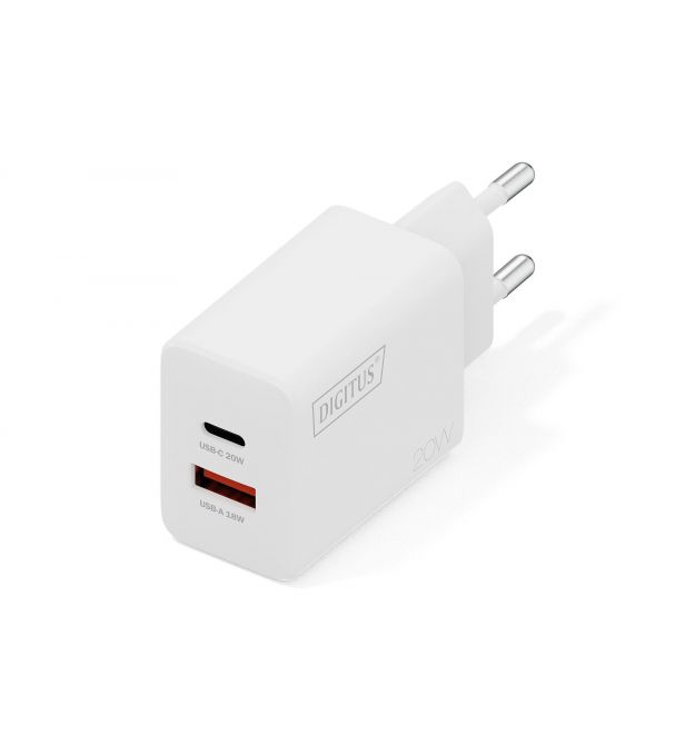 Digitus Зарядное устройство 1хUSB-C, 1хUSB-A, 20W
